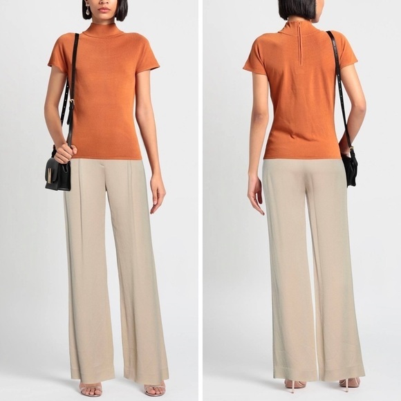 VERONICA Beard Beige Sand Robinne Wide Leg Pants size US 10 - Picture 2 of 14